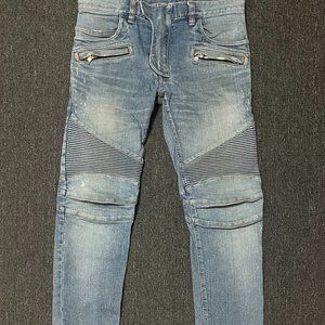 balmain motorcycle jeans size 29